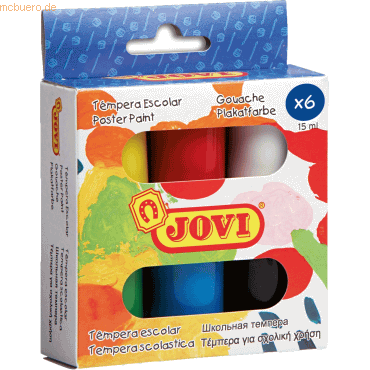 Jovi Plakatfarbe / Tempera Schuleset VE=6 Dosen a 15ml von Jovi