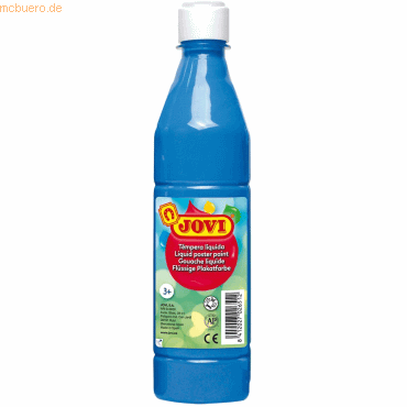 Jovi Plakatfarbe / Temperafarbe 500ml Flasche cyanblau von Jovi