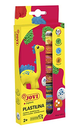 Jovi Plastilin, leicht formbare Modelliermasse für Kinder ab 2 Jahren, 10 Farben je 15g Jovi Plastilin, leicht formbare Modelliermasse für Kinder ab 2 Jahren, 10 Farben je 15g von Jovi