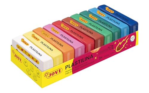 Jovi Plastilin, leicht formbare Modelliermasse für Kinder ab 2 Jahren, 10 Farben je 50g Jovi Plastilin, leicht formbare Modelliermasse für Kinder ab 2 Jahren, 10 Farben je 50g von Jovi