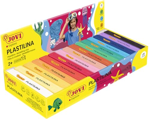 Jovi Plastilin, leicht formbare Modelliermasse für Kinder ab 2 Jahren, 15 Farben je 150g von Jovi