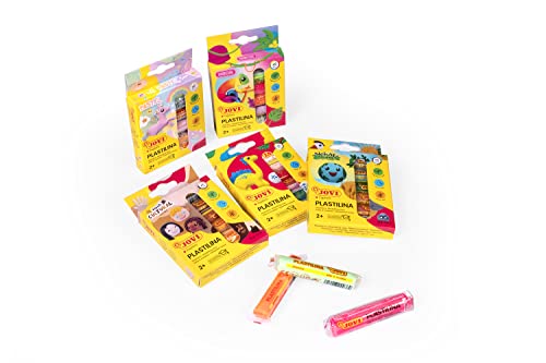 Jovi Plastilin, leicht formbare Modelliermasse für Kinder ab 2 Jahren, 30 Stangen je 15g, sortierte Farben Jovi Plastilin, leicht formbare Modelliermasse für Kinder ab 2 Jahren, 30 Stangen je 15g, sortierte Farben von Jovi
