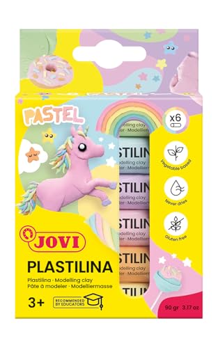 Jovi Plastilin, leicht formbare Modelliermasse für Kinder ab 2 Jahren, 6 Stangen je 15g Jovi Plastilin, leicht formbare Modelliermasse für Kinder ab 2 Jahren, 6 Stangen je 15g von Jovi