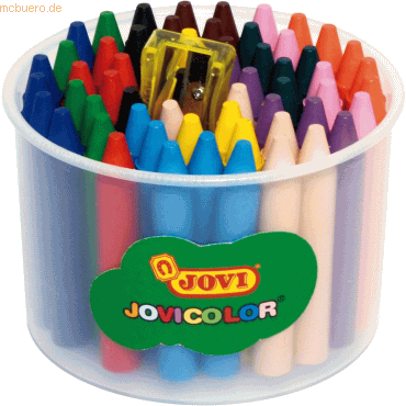 Jovi Wachsmalstifte Jovicolor rund farblich VE=60 Stück farbig sortier von Jovi