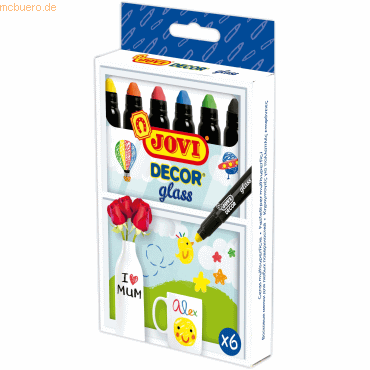 Jovi Wachsmalstifte Jovidecor glass VE=6 Stück sortiert Jovi Wachsmalstifte Jovidecor glass VE=6 Stück sortiert von Jovi