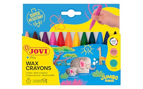 Jovi Wachsmalstifte Triwax, 3-kant Form, geruchlos, leicht auswaschbar, für alle Altersgruppen, Schachtel mit 12 Farben Jovi Wachsmalstifte Triwax, 3-kant Form, geruchlos, leicht auswaschbar, für alle Altersgruppen, Schachtel mit 12 Farben von Jovi