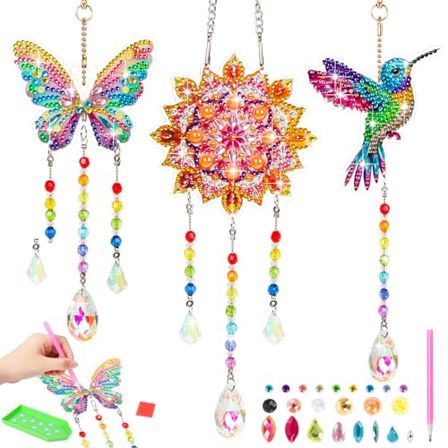 Geschenk Mädchen 6 7 8 9 10 11 Jahre, Bastelset Kinder Diamond Painting Windspiele Spielzeug ab 5-12 Jahre, Sonnenfänger Basteln Kristalle Zum Aufhängen Windspiel Basteln Geschenk Mädchen 6 7 8 9 10 11 Jahre, Bastelset Kinder Diamond Painting Windspiele Spielzeug ab 5-12 Jahre, Sonnenfänger Basteln Kristalle Zum Aufhängen Windspiel Basteln von Jovicos
