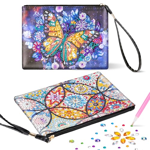 Bastelset Mädchen 8 9 10 11 12 Jahre, 2 Stücke Diamond Painting Kosmetiktasche Klein Handtasche, Mädchen Geschenk 6-12 Jahre, Kreatives Basteln Mädchen Diamond Makeup Bag für Kinder Mädchen Damen Bastelset Mädchen 8 9 10 11 12 Jahre, 2 Stücke Diamond Painting Kosmetiktasche Klein Handtasche, Mädchen Geschenk 6-12 Jahre, Kreatives Basteln Mädchen Diamond Makeup Bag für Kinder Mädchen Damen von Jovicos