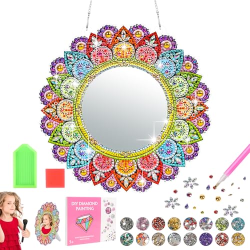 Jovicos Geschenk Mädchen 6 7 8 9 10 Jahre, 5D Diamond Painting Spiege Kinder Erwachsene, Bastelset Mädchen ab 6 7 8 10 Jahre, Mandala Kosmetik Spiegel, Kindergeburtstag Basteln Mädchen Jovicos Geschenk Mädchen 6 7 8 9 10 Jahre, 5D Diamond Painting Spiege Kinder Erwachsene, Bastelset Mädchen ab 6 7 8 10 Jahre, Mandala Kosmetik Spiegel, Kindergeburtstag Basteln Mädchen von Jovicos