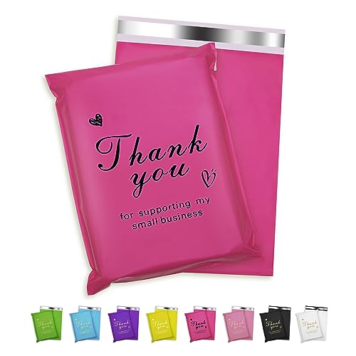 Jowlroel Thank You Poly-Versandtaschen, 25,4 x 33 cm, wasserdichte und reißfeste Versandtaschen für Kleidung, starke Versandtaschen mit Selbstdichtung, niedliche Verpackungsbeutel für kleine Jowlroel Thank You Poly-Versandtaschen, 25,4 x 33 cm, wasserdichte und reißfeste Versandtaschen für Kleidung, starke Versandtaschen mit Selbstdichtung, niedliche Verpackungsbeutel für kleine von Jowlroel
