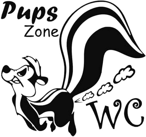 1 Stück Wandtattoo 22,5 x 23,5 cm Welpen Zone Toilette Wandaufkleber Dekoration Praktisch und Beliebt Niedlich Design Wandaufkleber Wandbilder von Jowxsx