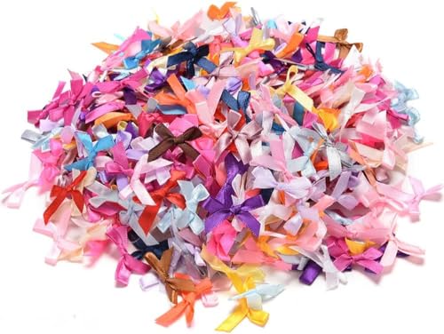 Jowxsx 100 Stück mehrfarbige kleine Satinschleifen, dekorative Schleifen für Hochzeit, Weihnachten, Party, Geburtstagsgeschenk, Scrapbooking, Zuckertüten, Taufe, Konfetti, DIY, Nähen, Haarschmuck, Jowxsx 100 Stück mehrfarbige kleine Satinschleifen, dekorative Schleifen für Hochzeit, Weihnachten, Party, Geburtstagsgeschenk, Scrapbooking, Zuckertüten, Taufe, Konfetti, DIY, Nähen, Haarschmuck, von Jowxsx