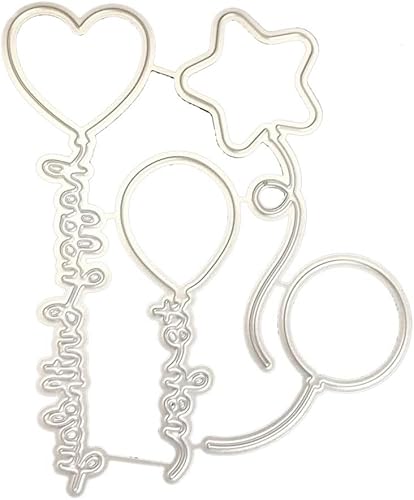 Herz-Ballon-Stanzschablone, Metallschablone, Stanzformen, Stanzschablonen für DIY, Scrapbooking, Fotoalbum, dekorative Prägepapier-Stanzformen für Kartenherstellung (ZC304) von Jowxsx