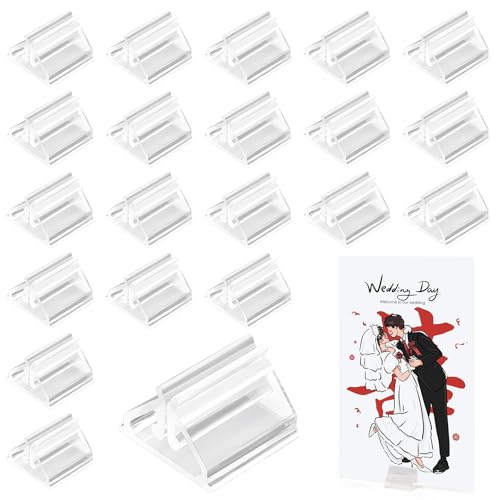 Joxessaien Hochzeit Tischkartenhalter Acryl, 60 Stück Kartenhalter Tisch, Kartenaufsteller für Geburtstagsfeiern und Feiertagsfeiern von Joxessaien