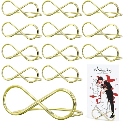 Joxessaien Hochzeit Tischkartenhalter Gold, 12 Stück Kartenhalter Tisch, Kartenaufsteller für Geburtstagsfeiern und Feiertagsfeiern Joxessaien Hochzeit Tischkartenhalter Gold, 12 Stück Kartenhalter Tisch, Kartenaufsteller für Geburtstagsfeiern und Feiertagsfeiern von Joxessaien