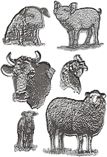 Joy. Crafts Clear Stamp Schweine, Schafe, Huhn, Kuh, transparent von Joycrafts