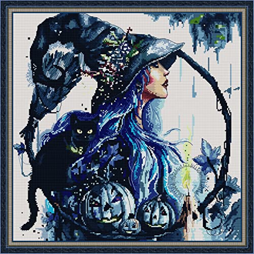 Joy Sunday Gestempelte Kreuzstich-Sets für Erwachsene, 11-fädiges, vorgedrucktes Muster, einfache Sticksets für Anfänger, DMC-Garne, Schnittmuster, Magisches Mädchen, 60 x 60 cm Joy Sunday Gestempelte Kreuzstich-Sets für Erwachsene, 11-fädiges, vorgedrucktes Muster, einfache Sticksets für Anfänger, DMC-Garne, Schnittmuster, Magisches Mädchen, 60 x 60 cm von Joy Sunday