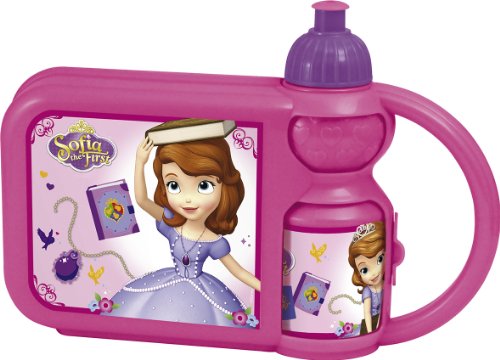 Joy Toy 749170 - Disney Sofia Set - Jausenbox und Sportflasche, 400 ml, 25 x 7 x 18 cm von Joytoy