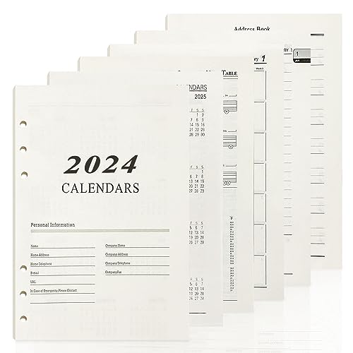 A5 Refill Papier Linie 2024 Daily Planner Refills 6 Löcher A5 Nachfüllpapier 176 Blätter Nachfüllbare für Tagbuch Notizbuch Persönlicher Planer Organizer von Joy & Inspiration