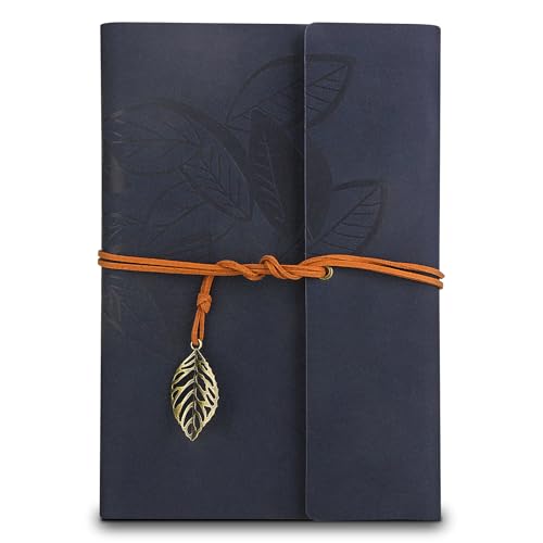 Joy & Inspiration PU Leder Notizbuch Vintage Nachfüllbar Gebunden Schönes Reisetagebuch Tagebuch Ringbuch Skizzenbuch Vintage Notizbuch (A5 Dunkelblau) Joy & Inspiration PU Leder Notizbuch Vintage Nachfüllbar Gebunden Schönes Reisetagebuch Tagebuch Ringbuch Skizzenbuch Vintage Notizbuch (A5 Dunkelblau) von Joy & Inspiration