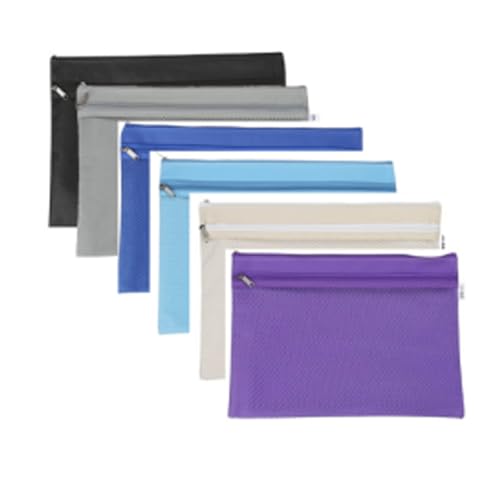 Reißverschlusstaschen A4, Oxford-Stoff Mesh-Taschen Dokumententasche,doppellagiges Wasserdichte Zipper Tasche zur Aufbewahrung von Ordnern, Schreibwaren,Kosmetik, Schule, Büro, Reisen (Rainbow2-6PCS) Reißverschlusstaschen A4, Oxford-Stoff Mesh-Taschen Dokumententasche,doppellagiges Wasserdichte Zipper Tasche zur Aufbewahrung von Ordnern, Schreibwaren,Kosmetik, Schule, Büro, Reisen (Rainbow2-6PCS) von JoyMaxJoy