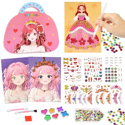 JoyPlus Diamond Painting Bastelset Mädchen 4 Jahre,Diamant Prinzessin Make-up Tasche für Kinder,Kinder handgemachte DIY Spielzeug Prinzessin Make-up Buch,Kreatives Make-up Buch Handwerk für Mädchen JoyPlus Diamond Painting Bastelset Mädchen 4 Jahre,Diamant Prinzessin Make-up Tasche für Kinder,Kinder handgemachte DIY Spielzeug Prinzessin Make-up Buch,Kreatives Make-up Buch Handwerk für Mädchen von JoyPlus