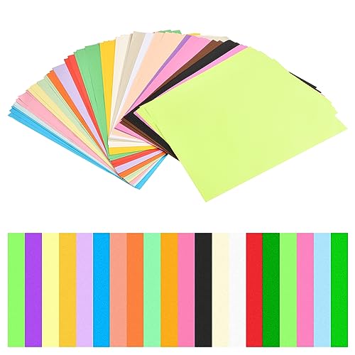 100 Bunte A4 Bastelkarton 20 Farben Pappe zum Basteln Dickes Farbiges A4 Druckerpapier von Joyan