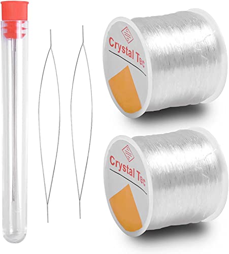 2 Spule 100 m Elastisch Schmuckfaden Schnur, Gummiband für Armbänder, Transparent Schmuckfaden Nylonschnur für Perlenschmuck Armbänder Basteln, 0,8mm Gummifaden Angelschnur mit 2 Perlennadeln 2 Spule 100 m Elastisch Schmuckfaden Schnur, Gummiband für Armbänder, Transparent Schmuckfaden Nylonschnur für Perlenschmuck Armbänder Basteln, 0,8mm Gummifaden Angelschnur mit 2 Perlennadeln von Joyan