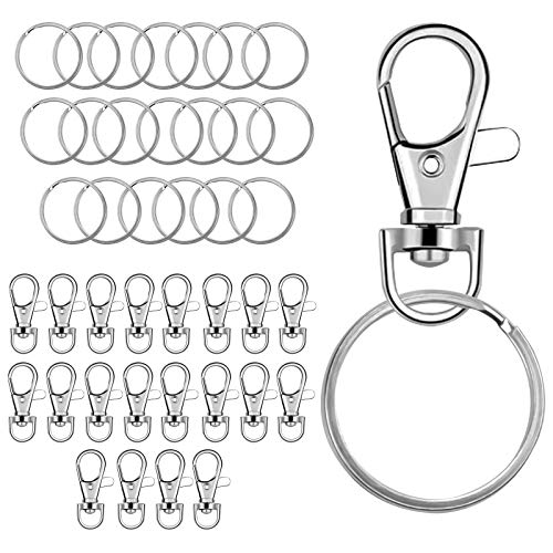 20 Stück Drehverschlüsse Lanyard Karabinerhaken, Premium Schlüsselanhänger Clip Haken Karabiner Verschluss für DIY Handwerk Schlüsselanhänger Nähprojekte (2.5cm Innenbreite) von Joyan
