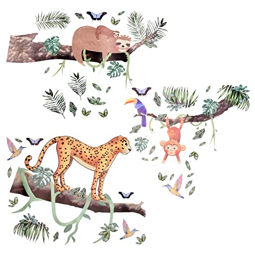 Wandtattoo Dschungel Tiere Wandaufkleber Affen Kinderzimmer Tiere Wandaufkleber Babyzimmer Wanddeko Wandtattoo Dschungel Tiere Wandaufkleber Affen Kinderzimmer Tiere Wandaufkleber Babyzimmer Wanddeko von Joyan