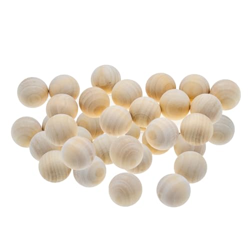 Joyangy Holzkugeln, 20 mm, natürlich, unlackiert, runde Bastelkugeln für Heimwerker, Kunst und Handwerk, Holzkugeln (handgefertigter Stil), 100 Stück von Joyangy