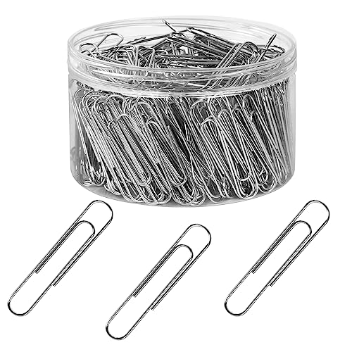 Große Büroklammern, 5,1 cm, Jumbo-Büroklammern, Edelstahl, für Büro, Schule und Lehrer, 280 Stück Große Büroklammern, 5,1 cm, Jumbo-Büroklammern, Edelstahl, für Büro, Schule und Lehrer, 280 Stück von Joyberg