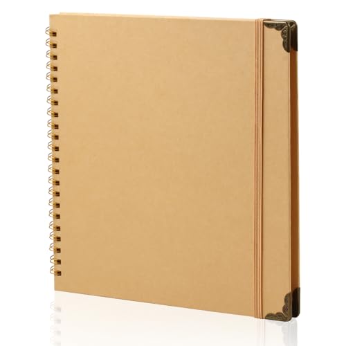 Joyberg Scrapbook 80 Seiten, Scrapbooking Supplies 8 x 8 In, Scrapbook Album Geeignet für Album Erinnerungsbuch Hochzeit, Jahrestag Familie, DIY Handwerk Projekte (Braun) von Joyberg