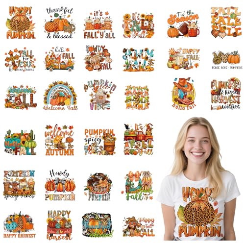 Herbst-DTF-Transfers zum Drücken, 30 Blatt Herbst Western Cowgirl Cowboy Bügelbilder für T-Shirts, Hallo Herbst, Kürbisernte, Wärmeübertragung, Bügelbilder für Kleidung, Tasche, Kissenbezüge, DIY Herbst-DTF-Transfers zum Drücken, 30 Blatt Herbst Western Cowgirl Cowboy Bügelbilder für T-Shirts, Hallo Herbst, Kürbisernte, Wärmeübertragung, Bügelbilder für Kleidung, Tasche, Kissenbezüge, DIY von Joybileefun