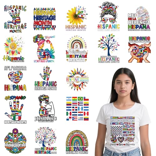 Spanische DTF Transfers, fertig zum Drücken, 20 Blatt, hispanisches Erbe Monat, Bügelbilder für T-Shirts, spanische Kultur, lateinamerikanische Wärmetransfer, Bügelbilder für Kleidung, Taschen Spanische DTF Transfers, fertig zum Drücken, 20 Blatt, hispanisches Erbe Monat, Bügelbilder für T-Shirts, spanische Kultur, lateinamerikanische Wärmetransfer, Bügelbilder für Kleidung, Taschen von Joybileefun