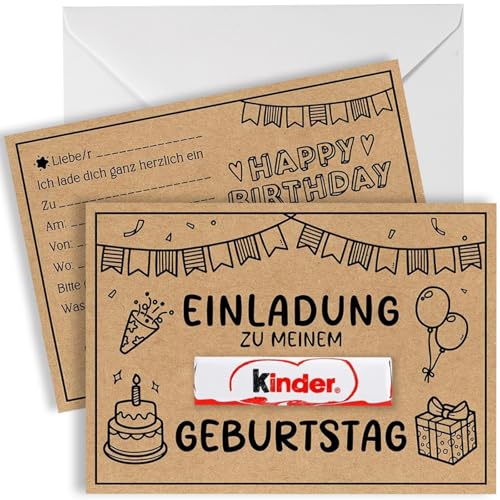 Joycabin 15 Stück Einladungskarten zum Kindergeburtstag Kraftpapier und 15 Briefumschlägen Einladung Party, Partyeinladungen Für Junge Mädchen Kinder Joycabin 15 Stück Einladungskarten zum Kindergeburtstag Kraftpapier und 15 Briefumschlägen Einladung Party, Partyeinladungen Für Junge Mädchen Kinder von Joycabin