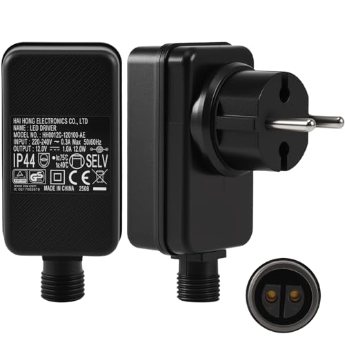 Joycabin 2 Stück LED Netzteil Adapter 12V 2A 12W, EU Stecker Lichterkette Netzteil Adapter, Wasserdicht IP44 Wasserdicht Transformator für Weihnachtsbeleuchtung Lichtleiste Lichternetz Lichterkette Joycabin 2 Stück LED Netzteil Adapter 12V 2A 12W, EU Stecker Lichterkette Netzteil Adapter, Wasserdicht IP44 Wasserdicht Transformator für Weihnachtsbeleuchtung Lichtleiste Lichternetz Lichterkette von Joycabin