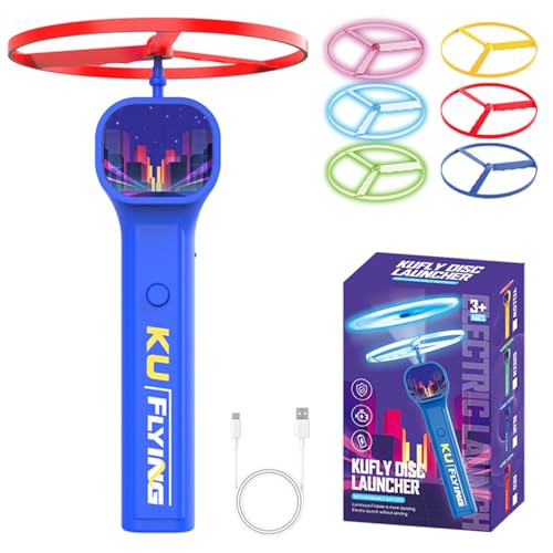 Joycabin Propeller Spielzeug für kinder, Elektrischer Flugscheiben Launchers mit 6 Bunten Propellerscheiben, Garten Outdoor Spiele für Kinder ab 6 7 8 9 10 Jahre, Party Gadgets für Jungen und Mädchen Joycabin Propeller Spielzeug für kinder, Elektrischer Flugscheiben Launchers mit 6 Bunten Propellerscheiben, Garten Outdoor Spiele für Kinder ab 6 7 8 9 10 Jahre, Party Gadgets für Jungen und Mädchen von Joycabin