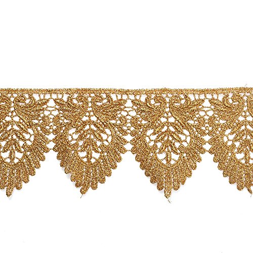 LP-MX-3399 Metallic-Spitzenborte für Braut, Kostüm oder Schmuck, Basteln und Nähen, 7,6 cm, goldfarben LP-MX-3399 Metallic-Spitzenborte für Braut, Kostüm oder Schmuck, Basteln und Nähen, 7,6 cm, goldfarben von Joyce Trimming Lace Trim