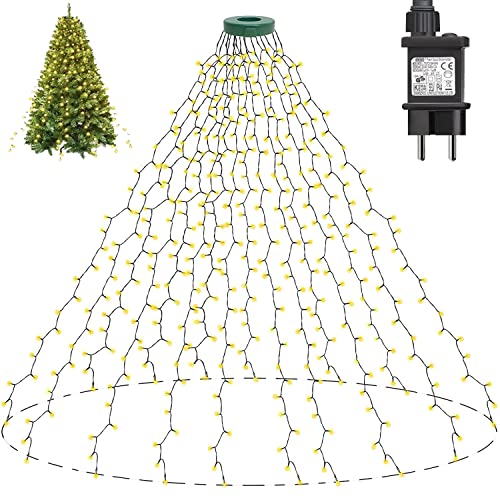 Joycome Lichterkette Weihnachtsbaum 2M 400 LED Christbaumbeleuchtung mit Ring, 8 Modi Tannenbaum Lichterkette Weihnachtsbeleuchtung Wasserdicht Baummantel für Innen Aussen Deko - Warmweiß Joycome Lichterkette Weihnachtsbaum 2M 400 LED Christbaumbeleuchtung mit Ring, 8 Modi Tannenbaum Lichterkette Weihnachtsbeleuchtung Wasserdicht Baummantel für Innen Aussen Deko - Warmweiß von Joycome