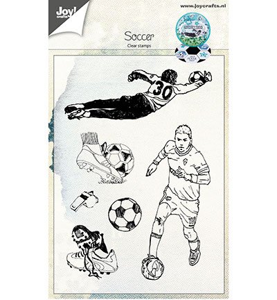 Joy!Crafts Voetbal Stempel mit Fußballmotiv, Schwarz, Weiß, Einheitsgröße von Joycrafts