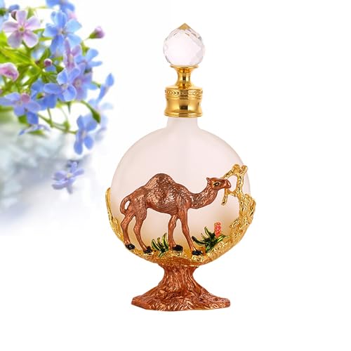 Joyeee Schicke Glas-Parfümflaschen, leer, nachfüllbar, 1 Packung, 30 ml, Vintage-Schmucksteine, dekorativer Duft, leere Flasche, nachfüllbar, dekorativ, nachfüllbar, Parfümflaschen, goldfarben Joyeee Schicke Glas-Parfümflaschen, leer, nachfüllbar, 1 Packung, 30 ml, Vintage-Schmucksteine, dekorativer Duft, leere Flasche, nachfüllbar, dekorativ, nachfüllbar, Parfümflaschen, goldfarben von Joyeee
