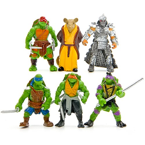 Ninja Cake Tortenfiguren, 6PCS Ninja Schildkröten-Spielzeug Teenage Turtle Action-Figuren Geburtstags Party liefert Cupcake Figuren für Kindergeburtstag Ninja Cake Tortenfiguren, 6PCS Ninja Schildkröten-Spielzeug Teenage Turtle Action-Figuren Geburtstags Party liefert Cupcake Figuren für Kindergeburtstag von Joyes