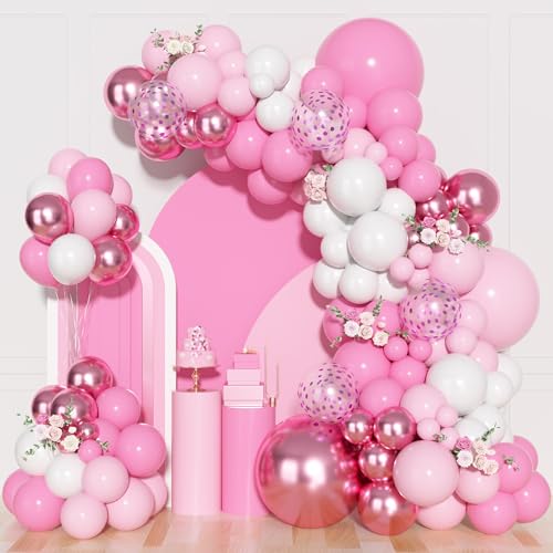 130 Stück Rosa Luftballon Girlande Babyparty Shower Metallic Rosa Hellrosa Weiß Luftballon für Babyparty Hochzeit Party Dekorationen 130 Stück Rosa Luftballon Girlande Babyparty Shower Metallic Rosa Hellrosa Weiß Luftballon für Babyparty Hochzeit Party Dekorationen von JoyeuVie