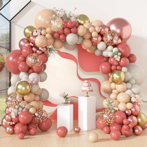 136 Stück Roségold Luftballon Girlande Set Retro Rosa Ballon Mit fur Geburtstag Mädchen Frauen Baby Shower Hochzeit Party Taufe Verlobung Jubiläum Dekoration 136 Stück Roségold Luftballon Girlande Set Retro Rosa Ballon Mit fur Geburtstag Mädchen Frauen Baby Shower Hochzeit Party Taufe Verlobung Jubiläum Dekoration von JoyeuVie
