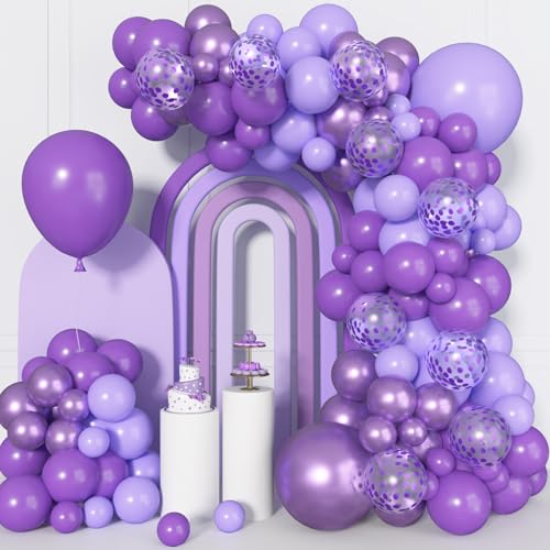 150 Stück Lila Luftballons Girlande Lila Metallballon Deko Hellviolette Glitzerballons für Baby Shower Hochzeit Party Geburtstagsdeko 150 Stück Lila Luftballons Girlande Lila Metallballon Deko Hellviolette Glitzerballons für Baby Shower Hochzeit Party Geburtstagsdeko von JoyeuVie