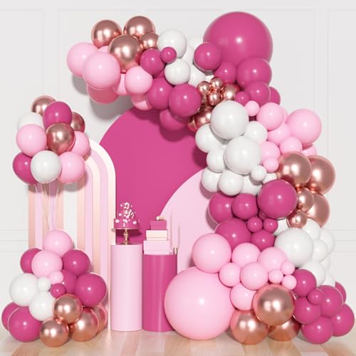 164Stück Rosa Luftballon Girlande Babyparty Shower Hot Rosa Rose Gold Weiß Luftballon für Babyparty Hochzeit Party Dekorationen 164Stück Rosa Luftballon Girlande Babyparty Shower Hot Rosa Rose Gold Weiß Luftballon für Babyparty Hochzeit Party Dekorationen von JoyeuVie