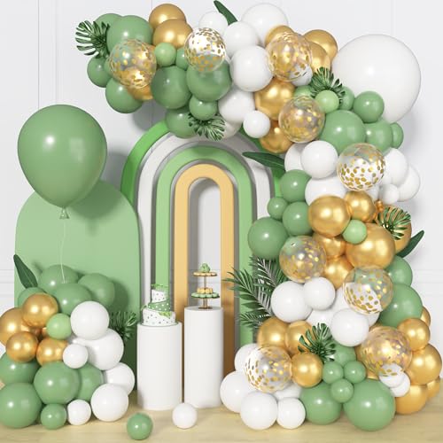 Luftballons Grün 134 Stück Ballons Girlande Grün Salbeigrün Weisse Gold Geburtstag Luftballon für Baby Shower Hochzeit Party Geburtstagsdeko Luftballons Grün 134 Stück Ballons Girlande Grün Salbeigrün Weisse Gold Geburtstag Luftballon für Baby Shower Hochzeit Party Geburtstagsdeko von JoyeuVie