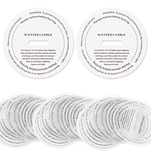 Joyfulmap 160 Pcs Candle Dust Cover, Preprinted Translucent paper Candle Topper Protectors Decoration Lids, Candle Topper Accessories for Candle Making, DIY Craft Fragrance Candles,5cm von Joyfulmap