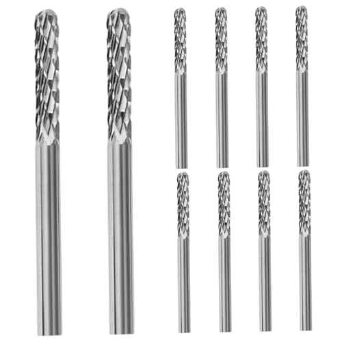 10 pcs Wolfram-Carbid-Bohrer, 0, 3 cm Typ C Doppelgeschnittene Carbid-Burr-Set-Metallbohrer für DIY-Holzarbeiten, Metallpolieren, Gravur Wolfram 10 pcs Wolfram-Carbid-Bohrer, 0, 3 cm Typ C Doppelgeschnittene Carbid-Burr-Set-Metallbohrer für DIY-Holzarbeiten, Metallpolieren, Gravur Wolfram von Joygoodta